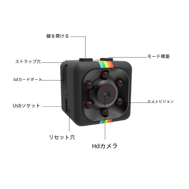 Sq11 高解像度カード挿入アウトドアスポーツ航空写真子供用カメラ家庭用赤外線監視カメラ|undefined