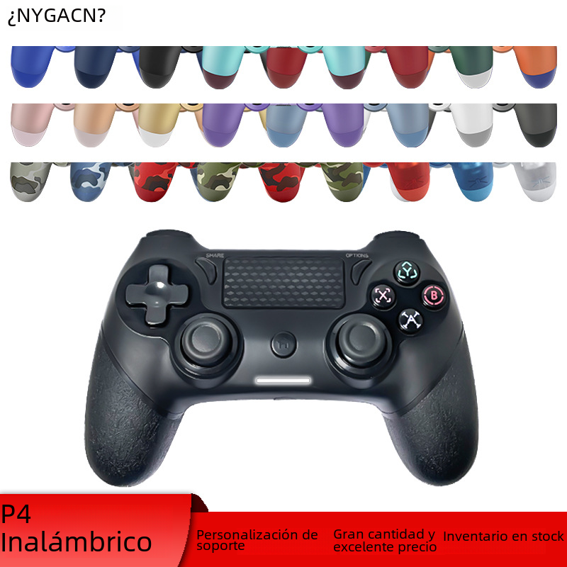 Manija inalámbrica explosiva transfronteriza, manija p4, simulación de vibración de seis ejes, gamepad con luz P4, gamepad de computadora