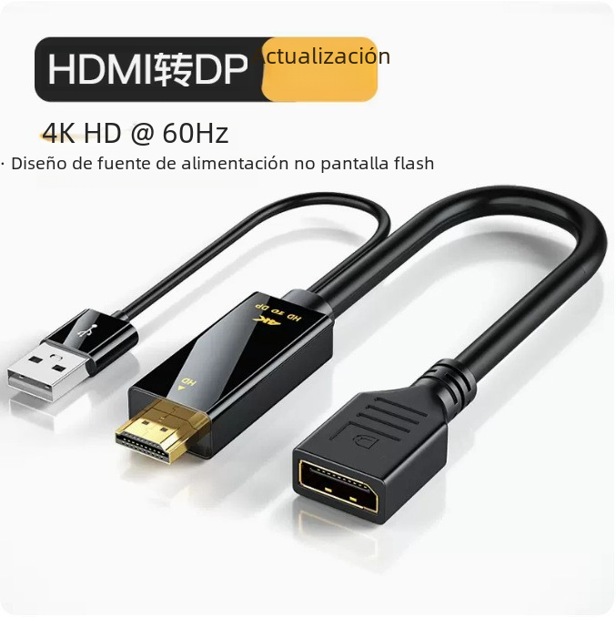 HDTV a gran cable de conversión DP 4K60Hz HD cable de monitor HDTV a DP HDMI a DP