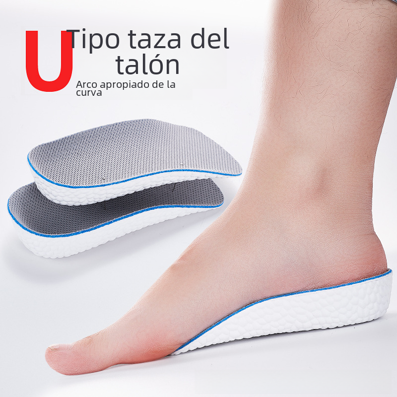 Boost Plantilla de aumento de altura interior hembra no cansado pies invisible artefacto almohadilla de aumento de los hombres media almohadilla altura del arco palomitas de maíz