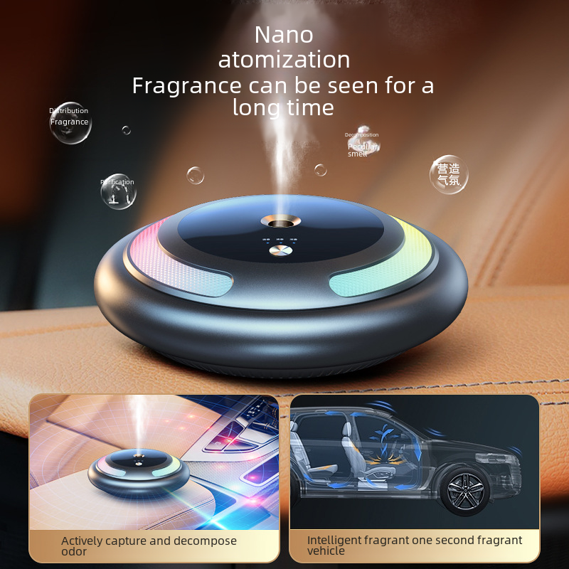 Intelligent Spray Car Air Freshener Atmosphere Light Car Perfume Long-lasting Mild Aroma for Men and Women High-end Ornament Gift
