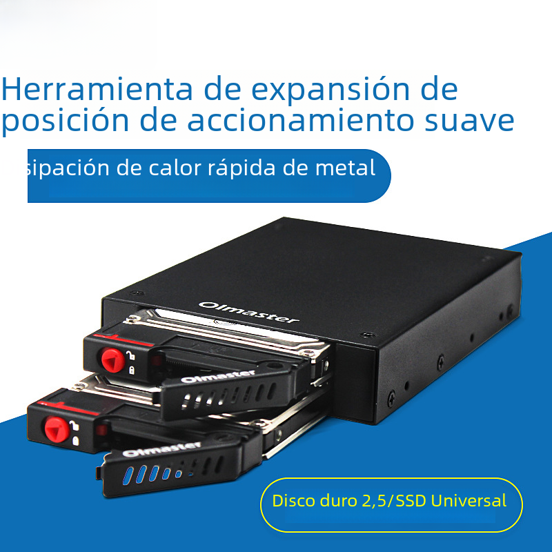 Oimaster caja de disco duro incorporada doble disco bit multi-disco bit unidad de disquete incorporada caja de disco duro de 2,5 pulgadas incorporada