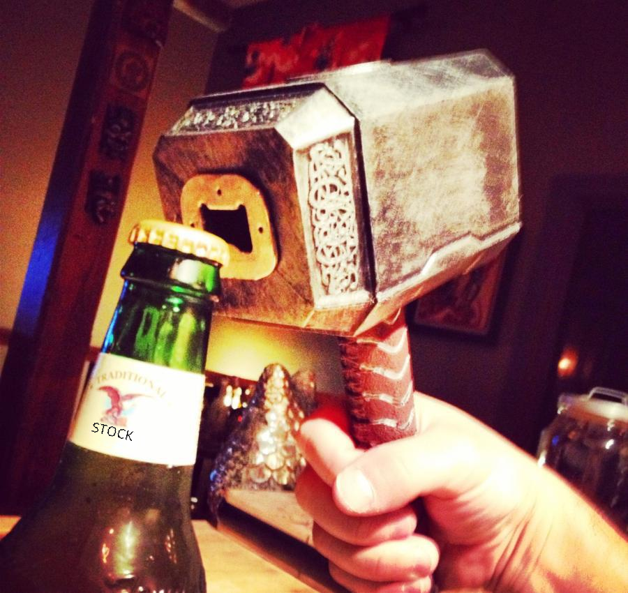 Creative Thor's Hammer Beer Opener, Personalized Hammer Beer Opener, Magnetic Hammer Fridge Magnet