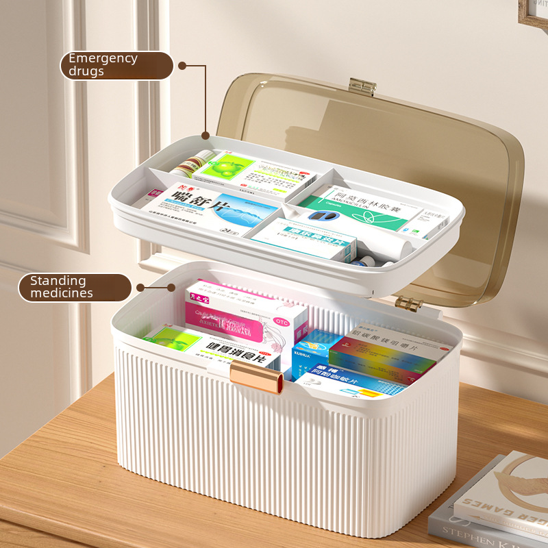 First Aid Box Home Edition Household Large Capacity Medicine Box Multi-layer Medicine Storage Box Children's Emergency Box
