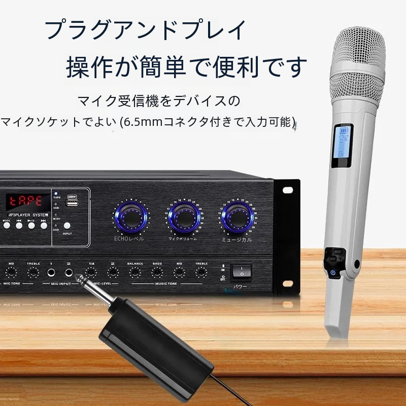 Skm9000 ワイヤレス 1 対 2 マイク Uhf ステージホームサウンドシステムカラオケエンターテイメントマイク|undefined