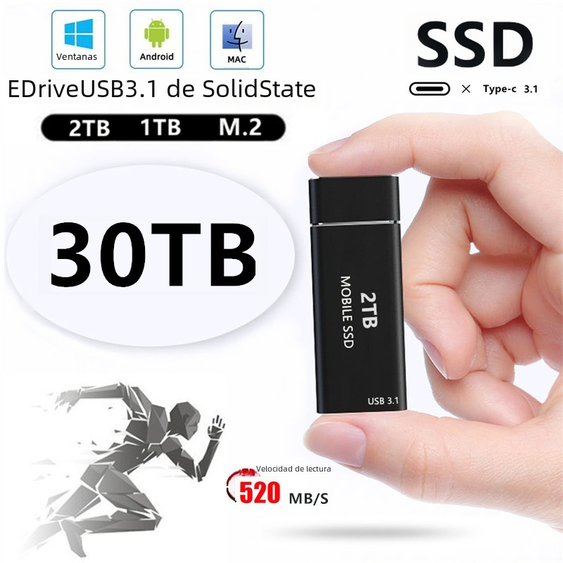 Unidad de estado sólido móvil de alta velocidad, 2tb, 1tb, 500g, suministro de fábrica, envío en el mismo día, ordenador Digital/unidad móvil/unidad móvil