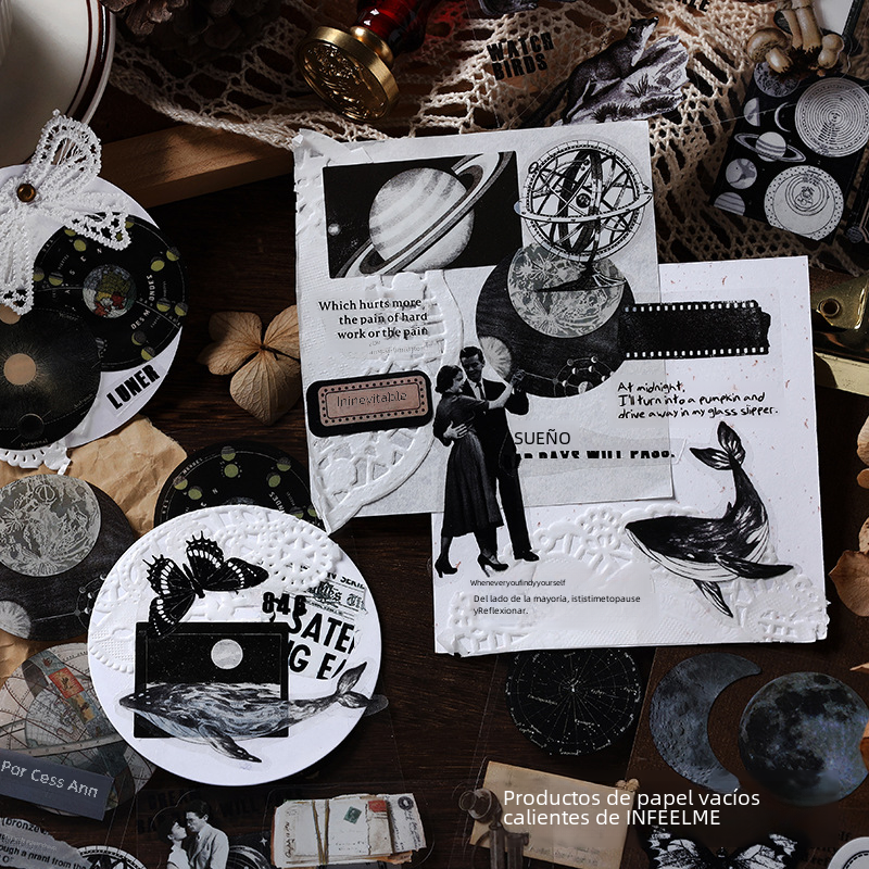 Infeel.Me PET sticker Book Island Mountain Style serie retro artístico DIY pegatinas decorativas 20 unidades en 4