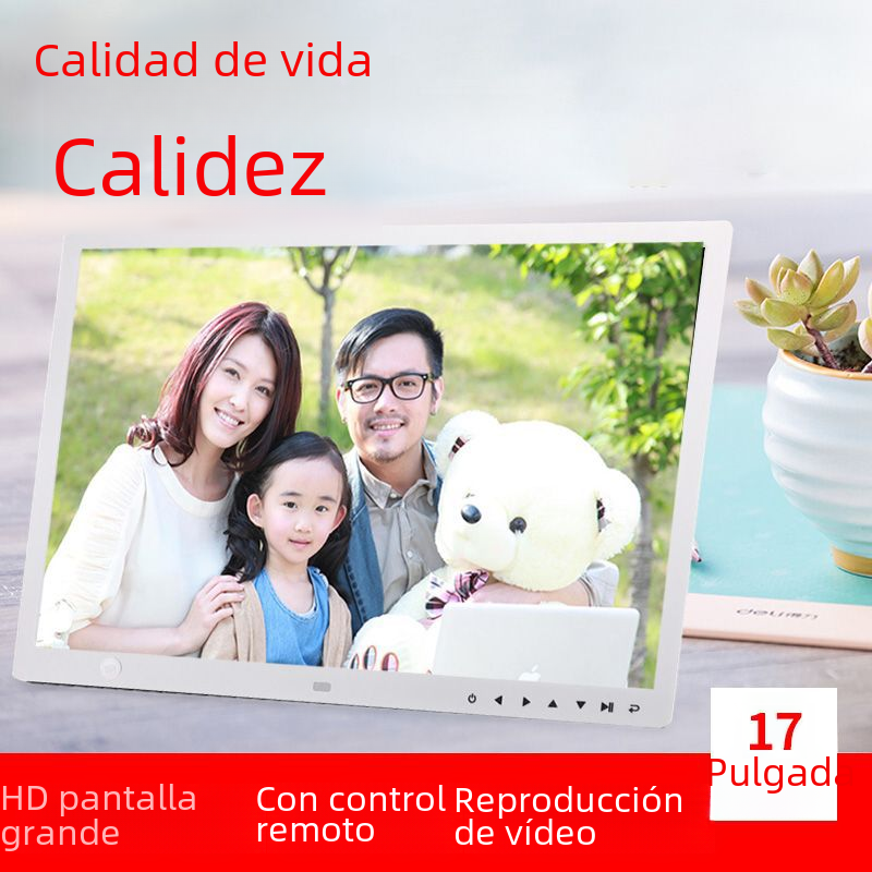 Ventas directas de fábrica 17,1 pulgadas HD LED inducción del cuerpo humano marco de fotos digital álbum de fotos electrónico máquina de publicidad comercial regalo