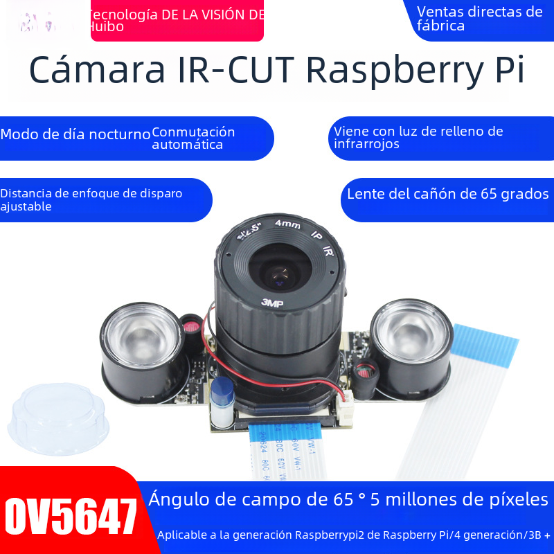 IR-CUT conmutación automática luz infrarroja Raspberry PI 4mm visión nocturna Gran lente de la cámara