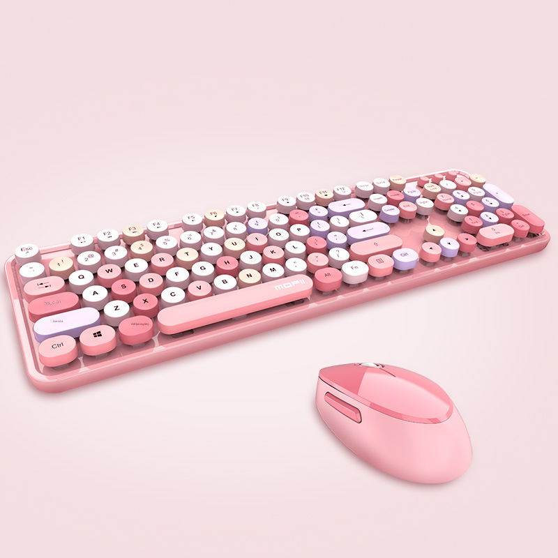 MOFII Ferris mano 2,4g teclado inalámbrico ratón de color DULCE lápiz labial teclado Oficina Teclado Inalámbrico Ratón traje