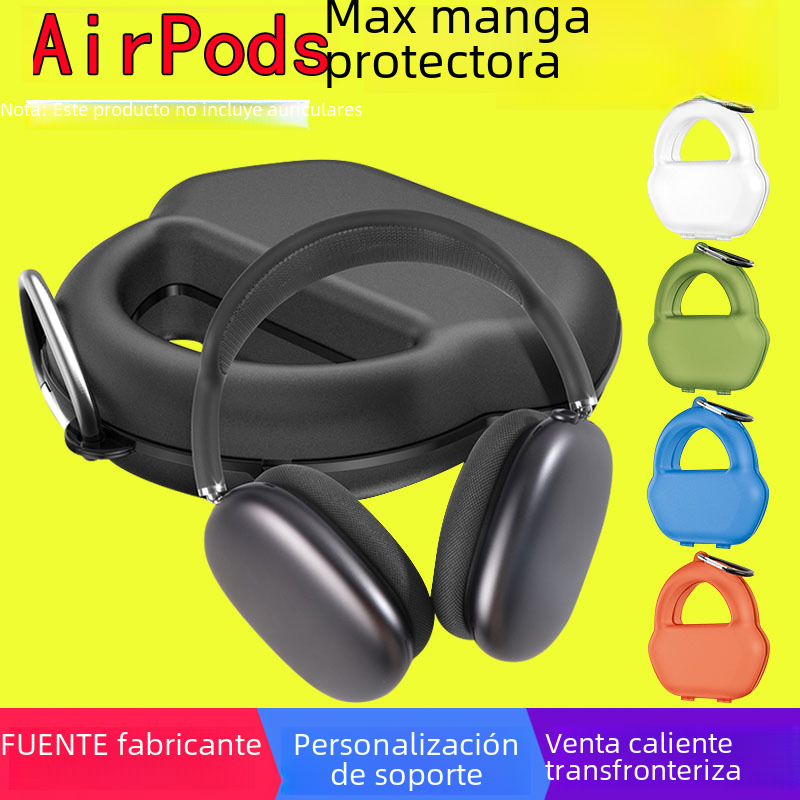 Aplicable a los auriculares Apple Airpods Max nueva funda protectora bolsa de almacenamiento Todo Incluido resistente a la presión resistente a los arañazos
