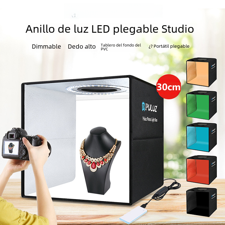 PULUZ Fat Cow anillo resalte de Luz Portátil estudio traje 30CM accesorios fotografía equipo