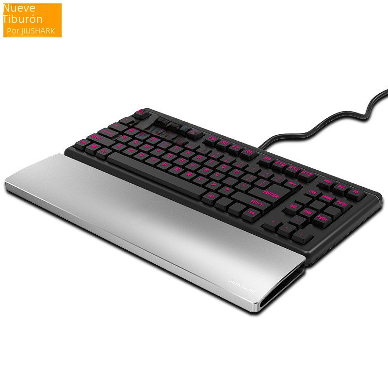 Jiushark nueve tiburón Teclado mecánico titular de la mano 87 clave pulsera de aleación de aluminio soporte de escritorio de instalación-perforación libre