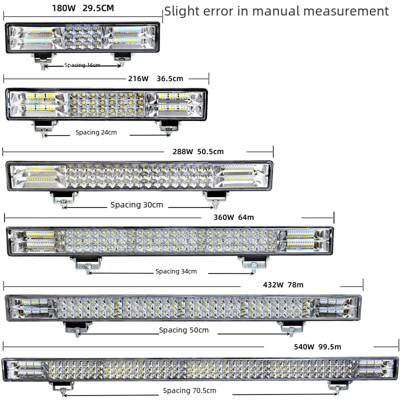 Cross-border high-intensity flash off-road vehicle light modification 12V24V truck bar light yellow fog light car LED long bar light