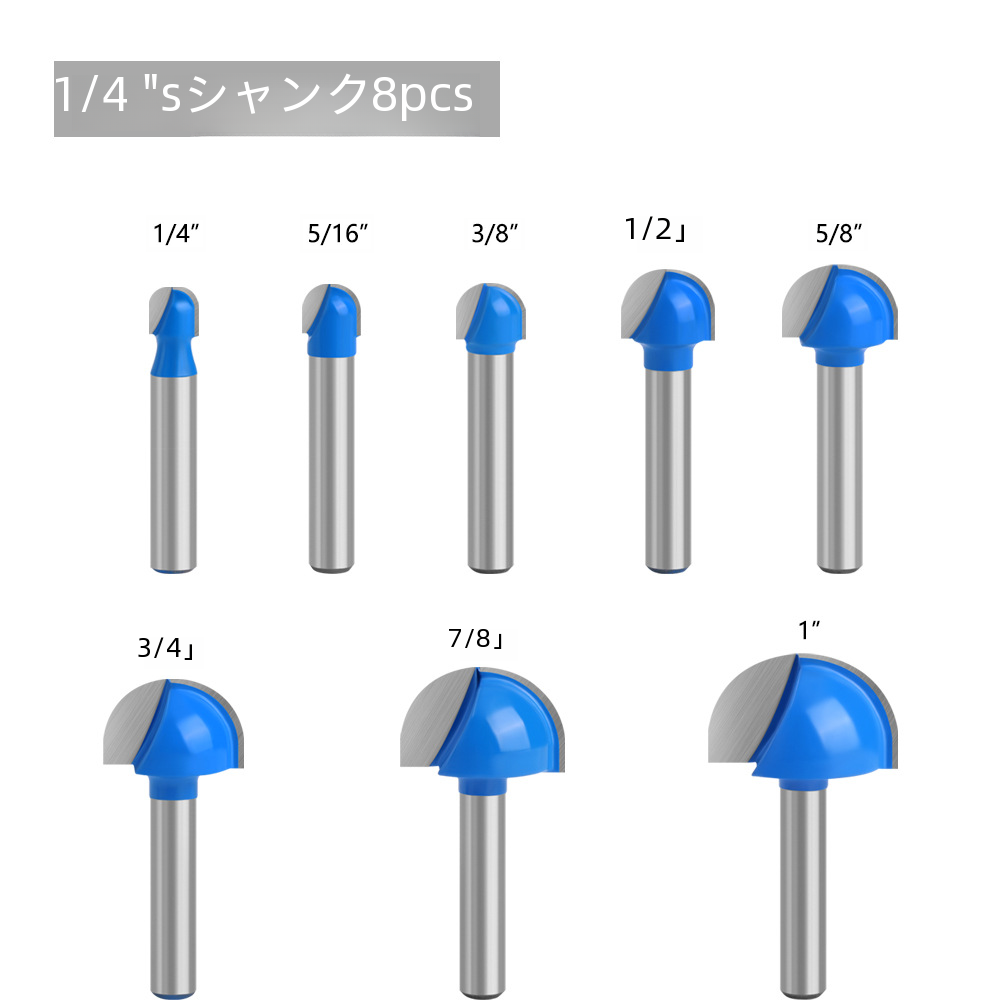 ブルー 1/4 ハンドル 6 ハンドル丸底レースナイフ丸頭木工半円形レリーフナイフ木工ツール|undefined