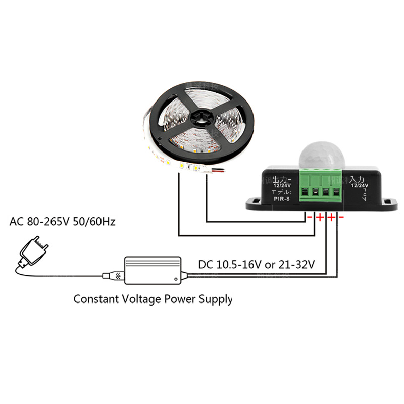 ワイド電圧 12v24v 赤外線ボディ誘導 Led ストリップライトセンサースイッチキャビネットセンサー電気作業/センシングスイッチ|undefined