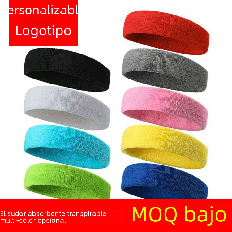 Deportes al aire libre absorbente de sudor toalla diadema banda para el cabello hombres y mujeres moda fitness yoga pañuelo diadema LOGO