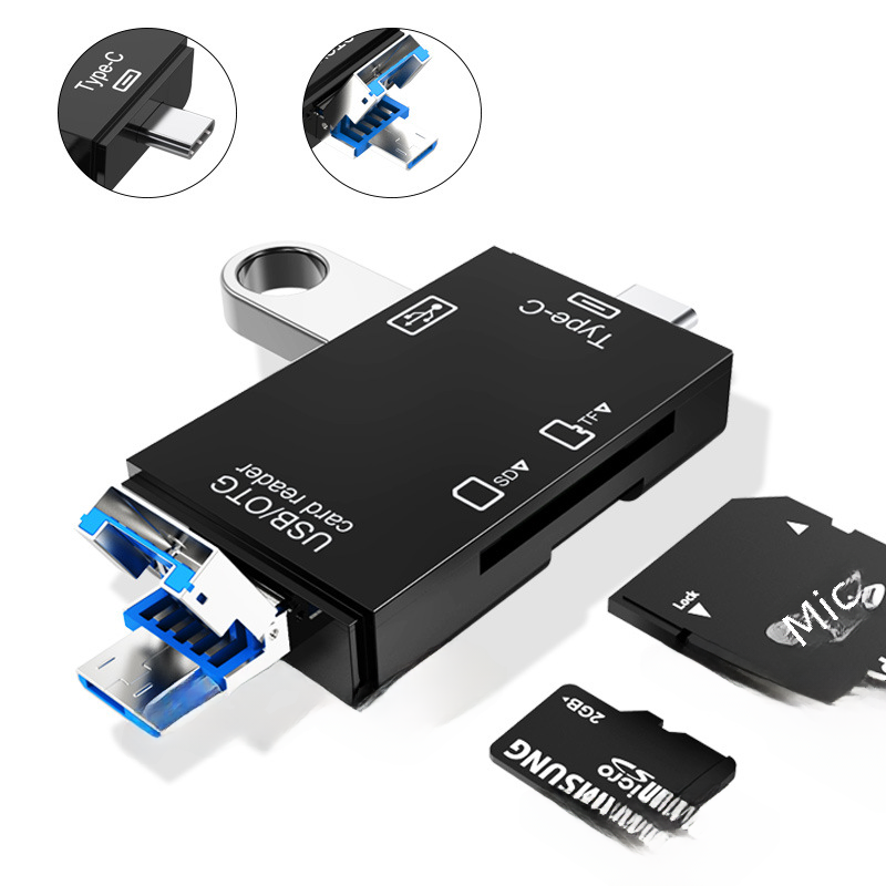 Fábrica modelo privado USB3.0 lector de tarjetas tipo-c Android ordenador móvil multifunción OTG2.0 SD/TF/USB flash disk