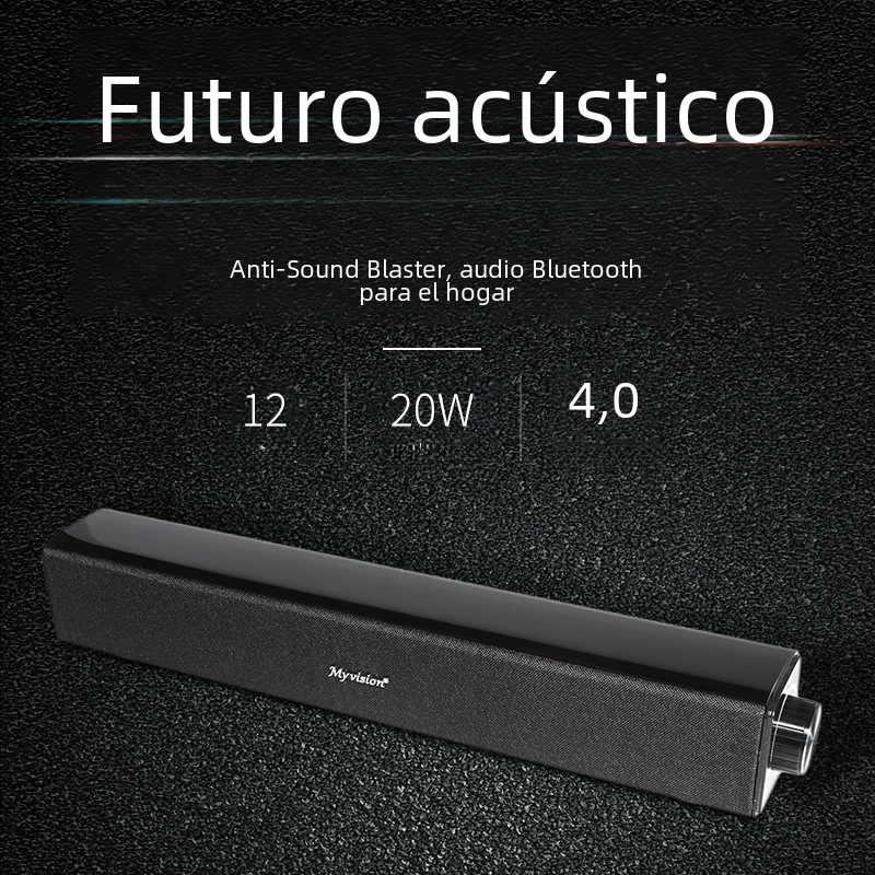 Altavoz Bluetooth clásico de la computadora 20W tela familia TV largo altavoz de sonido Booster de audio familiar BT808