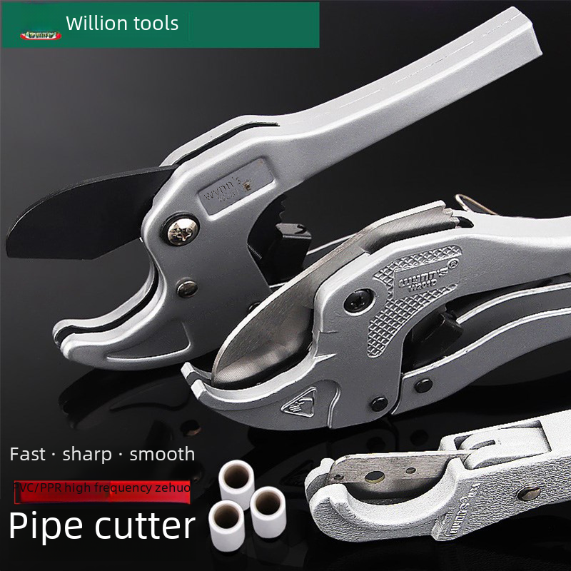 Power Lion PVC Lightweight Aluminum Plastic Pipe Cutter Wire Pipe Scissors Mini Pipe Cutter Heavy Duty Pipe Cutter