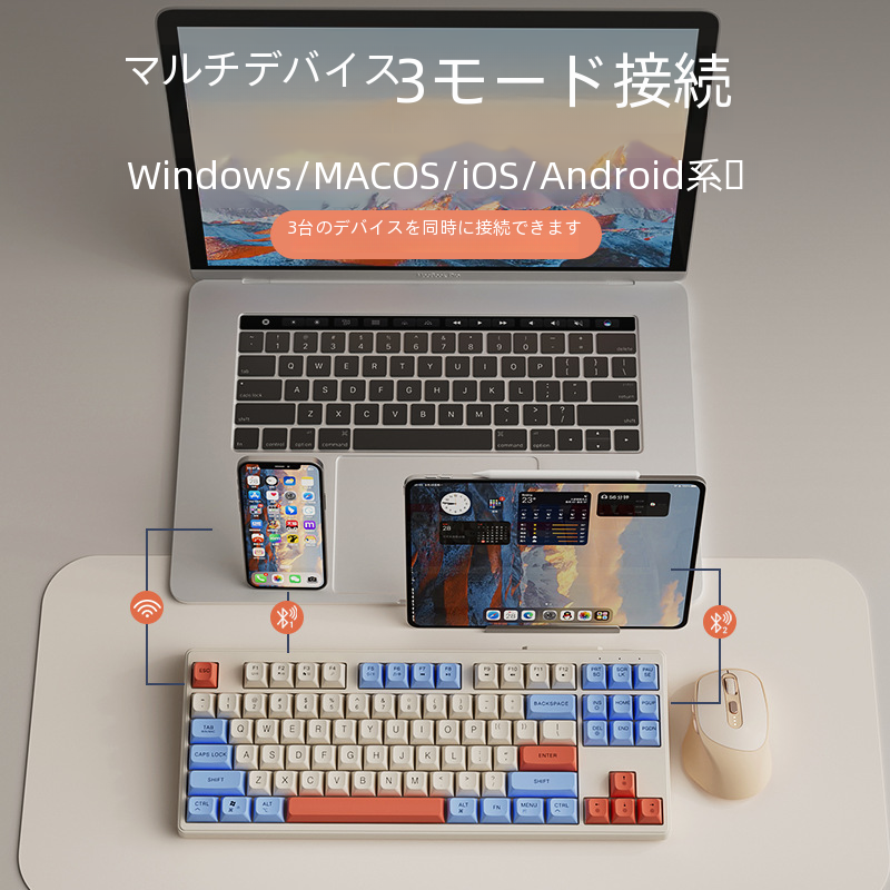 M87 ワイヤレス Bluetooth キーボードマウスセットメカニカルフィールサイレントオフィスコンピュータ家庭用キーボードマウススーツ|undefined