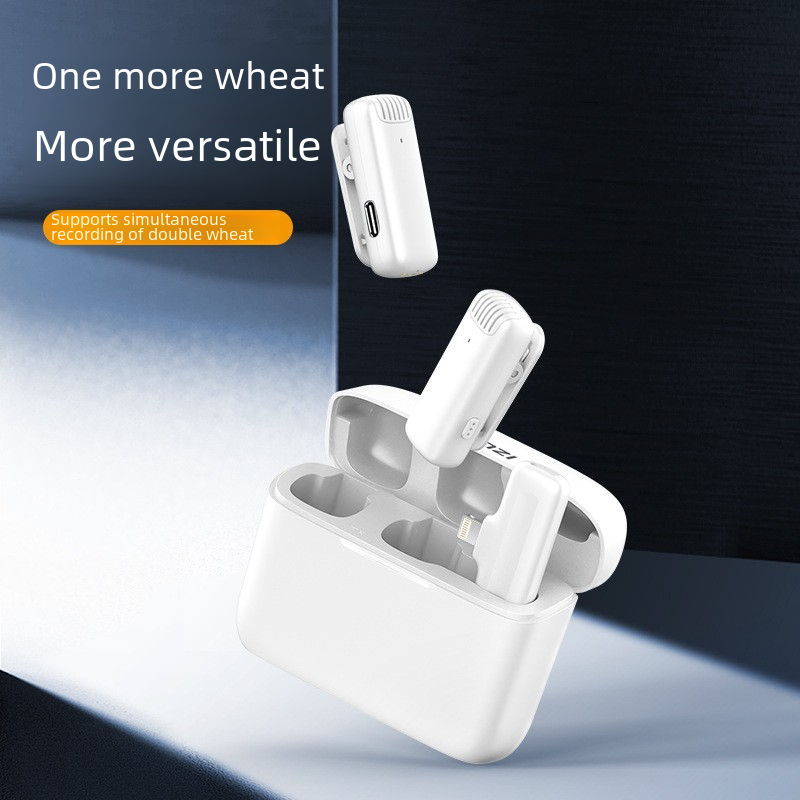 New Wireless Lavalier Microphone J11 with Charging Case, Noise-Canceling Wireless Mini Live Streaming Microphone
