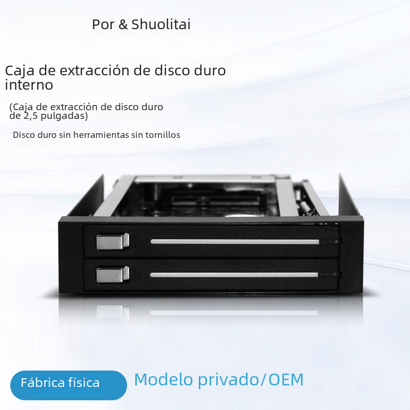Seatay shuolitai de doble capa de 2,5 pulgadas disco suave caja de disco duro rack de extracción rack de disco duro caja de disco duro rack