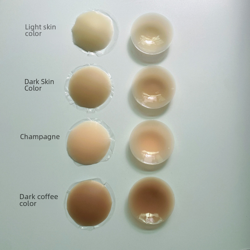 跨境有膠固態硅膠乳貼防走光透氣隱形胸貼防凸點乳暈貼硅膠胸貼