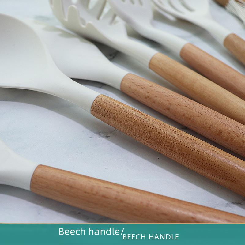 Silicone spatula and soup spoon set of 12 pieces, non-stick pan silicone spatula, household cooking silicone spatula, silicone kitchenware set for wholesale