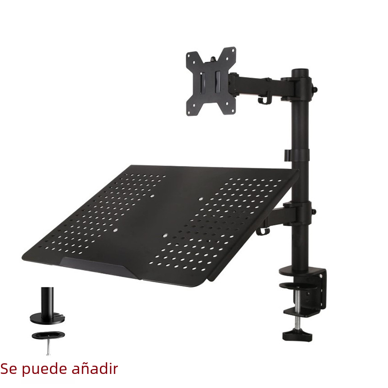 Soporte para ordenador portátil de pantalla Dual, Monitor Lcd de escritorio, soporte giratorio ajustable para ordenador portátil para uso en ordenador portátil de escritorio