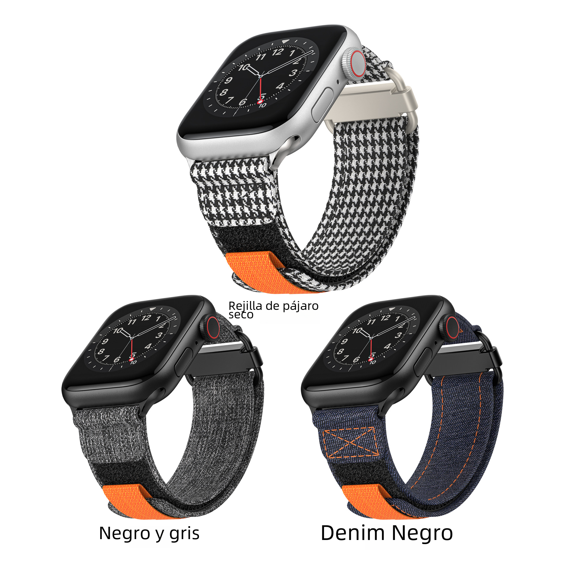 [Yiqixin] adecuado para Samsung/Apple Correa applewatch moda lazo lienzo velcro