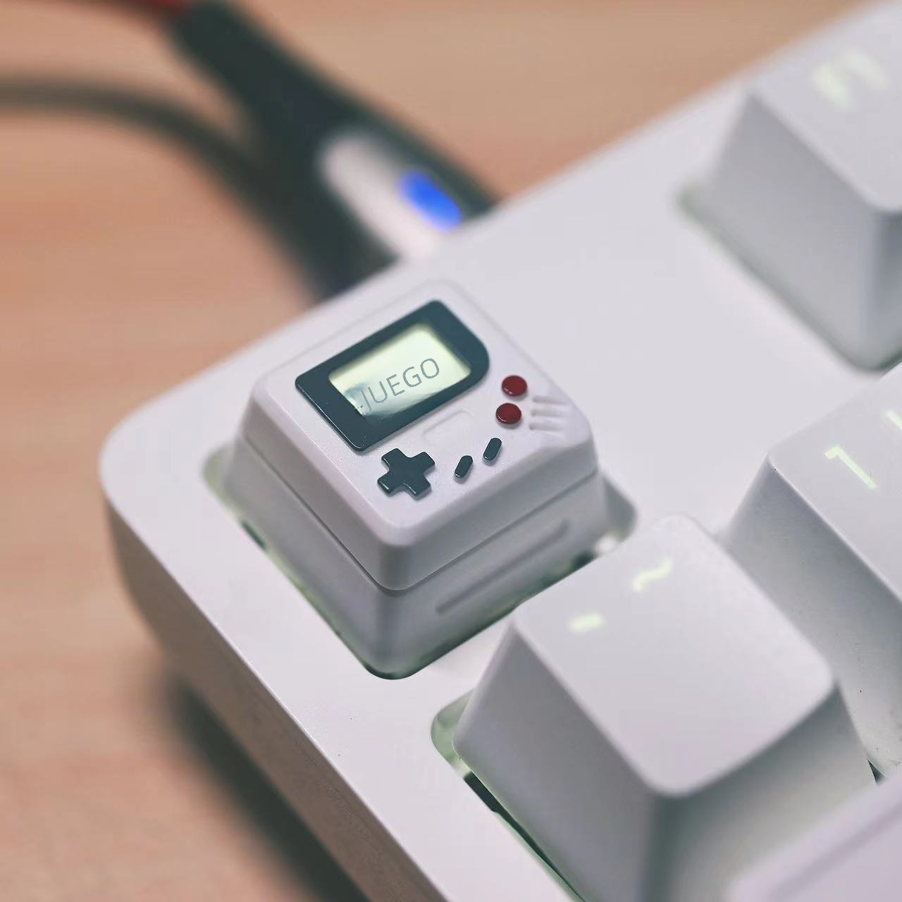Tapa de tecla clásica única K04 Vintage, transparente, tres en uno, Teclado mecánico de alto valor, accesorio de teclado de estilo Retro