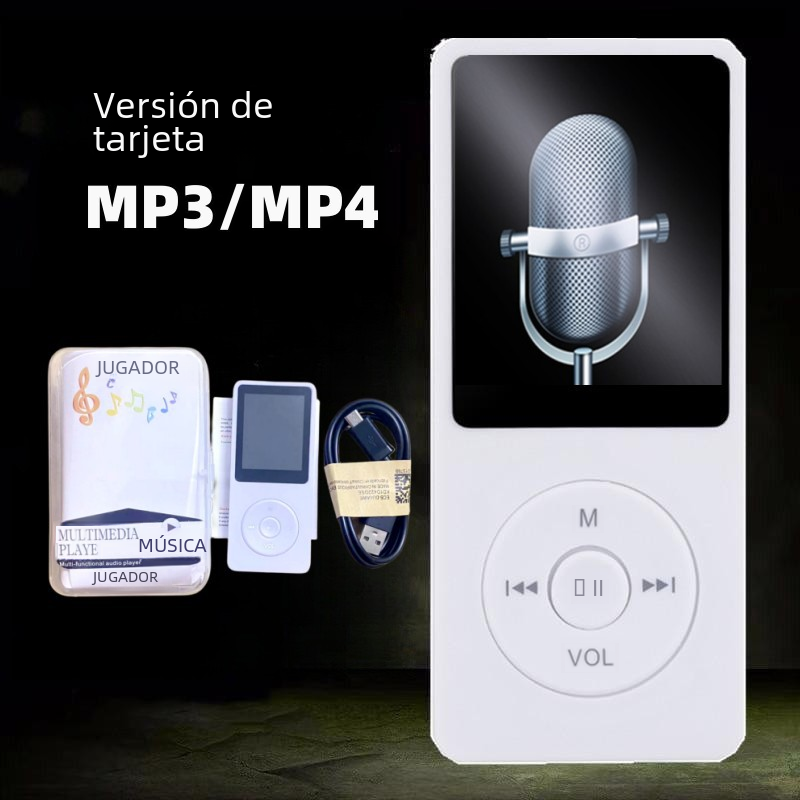 Mayorista transfronterizo tarjeta MP3 reproductor de música MP4 walkie-talkie para estudiantes soporte de grabación de audio de salida gráfico de libro electrónico
