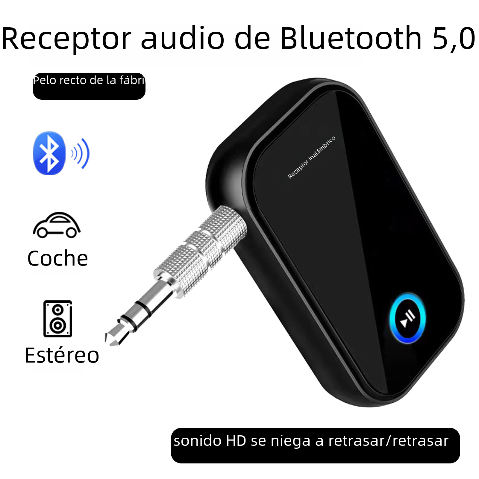 Nuevo Receptor de Audio Bluetooth 5,0 para coche, convertidor de 3,5mm, adaptador Bluetooth para llamada auxiliar, adaptador Digital para ordenador/bluetooth