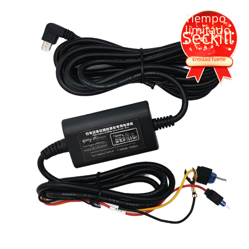 Streaming Media Recorder universal de tres núcleos ACC145 cable de alimentación 5V Dispositivo de fusible línea reductora de tensión