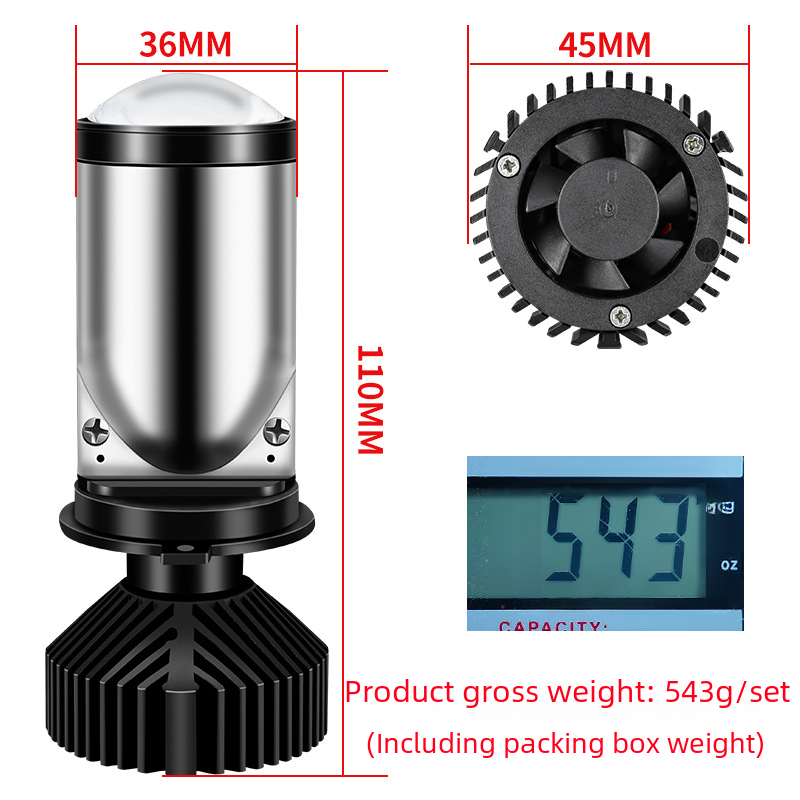 New car Y6/Y6D with built-in lens LED headlights, super bright spotlight H4 fisheye headlights, motorcycle high and low beams