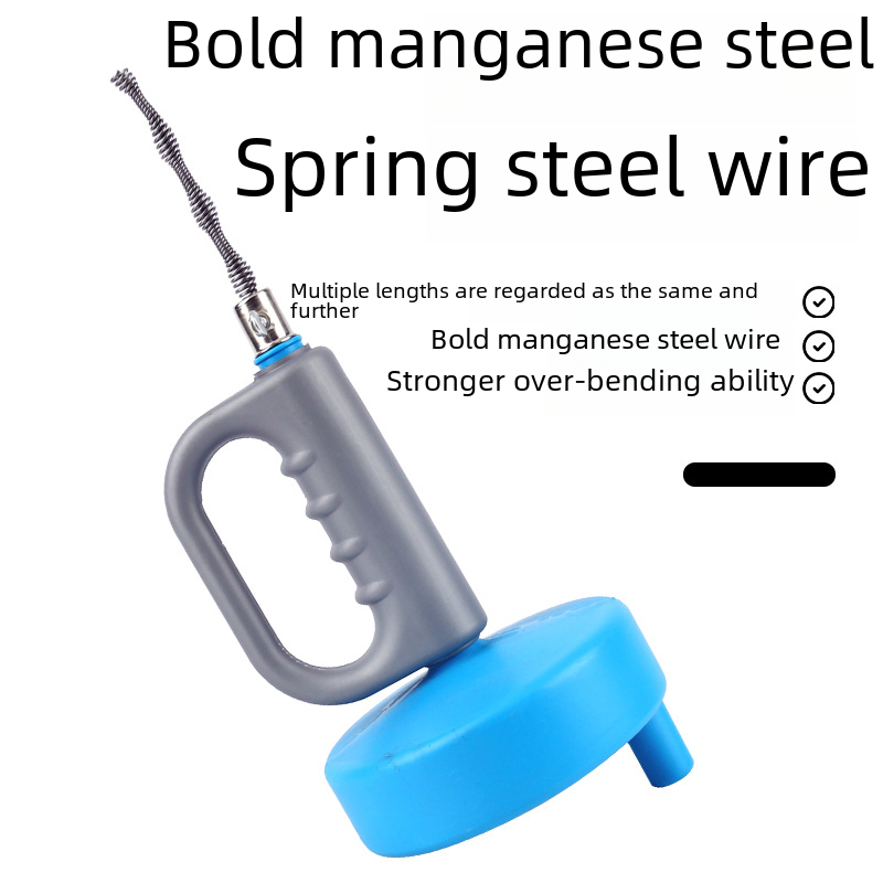 Jinyida Toilet Plunger Drainage Blockage Removal Tool Hand Crank Spring Household Cleaning Pipe Plunger 