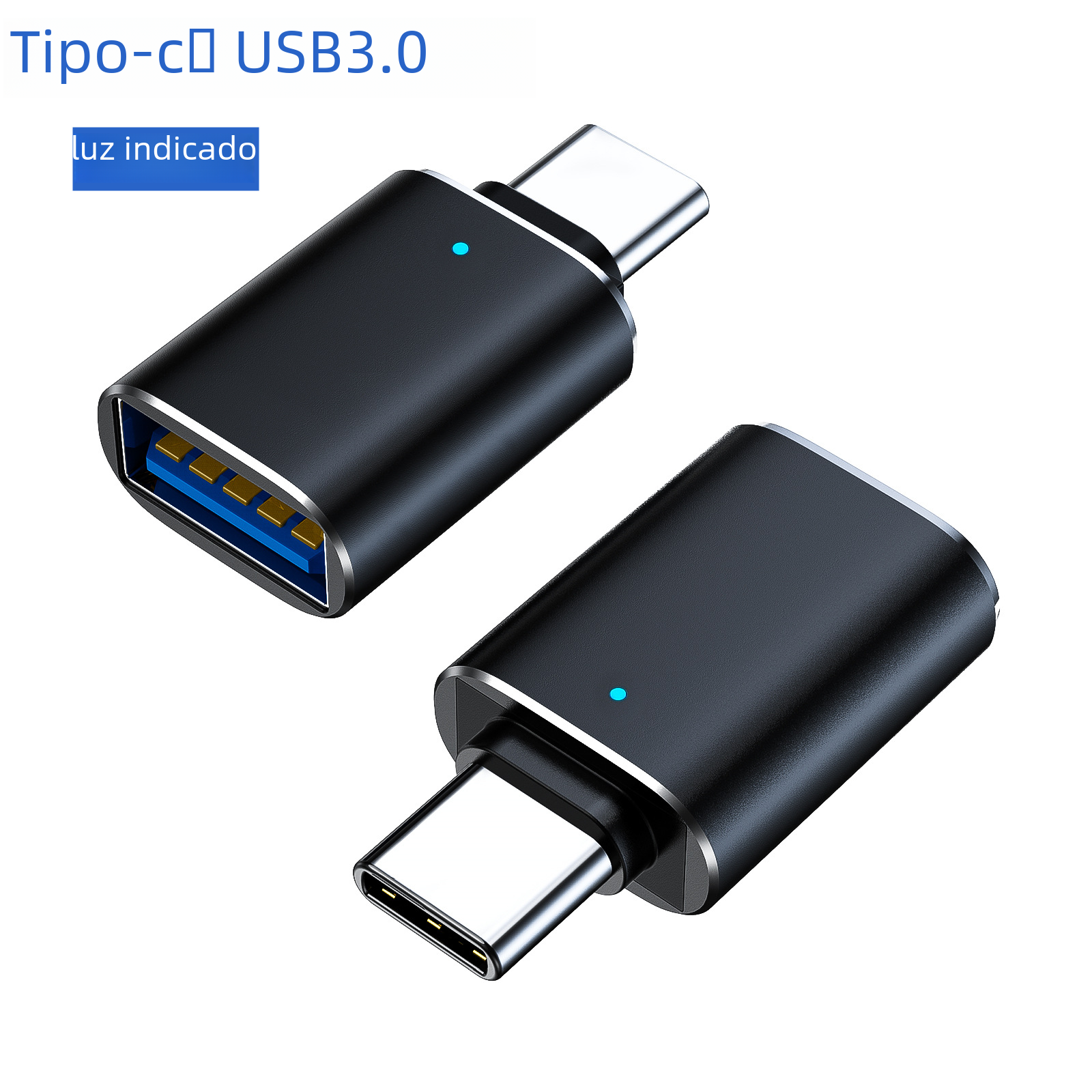 Adaptador OT typ-c a usb3.0 teléfono móvil con lector de tarjetas de luz adaptador de carga del coche accesorios al por mayor