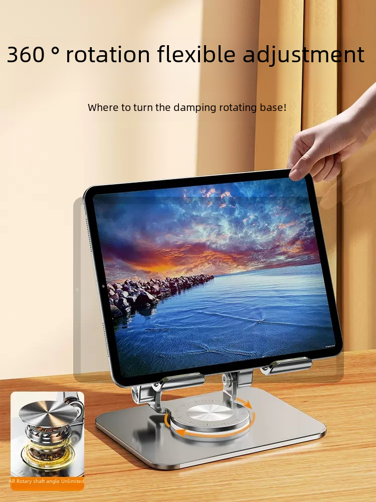 Wholesale mobile phone tablet stand 360 degree rotating stand desktop live broadcast online class support stand lifting and folding