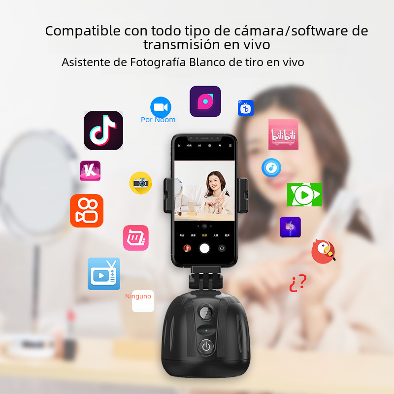 Venta al por mayor de fábrica 360 ° control de gestos de un solo eje ptz de doble eje inteligente ptz soporte de teléfono móvil en vivo