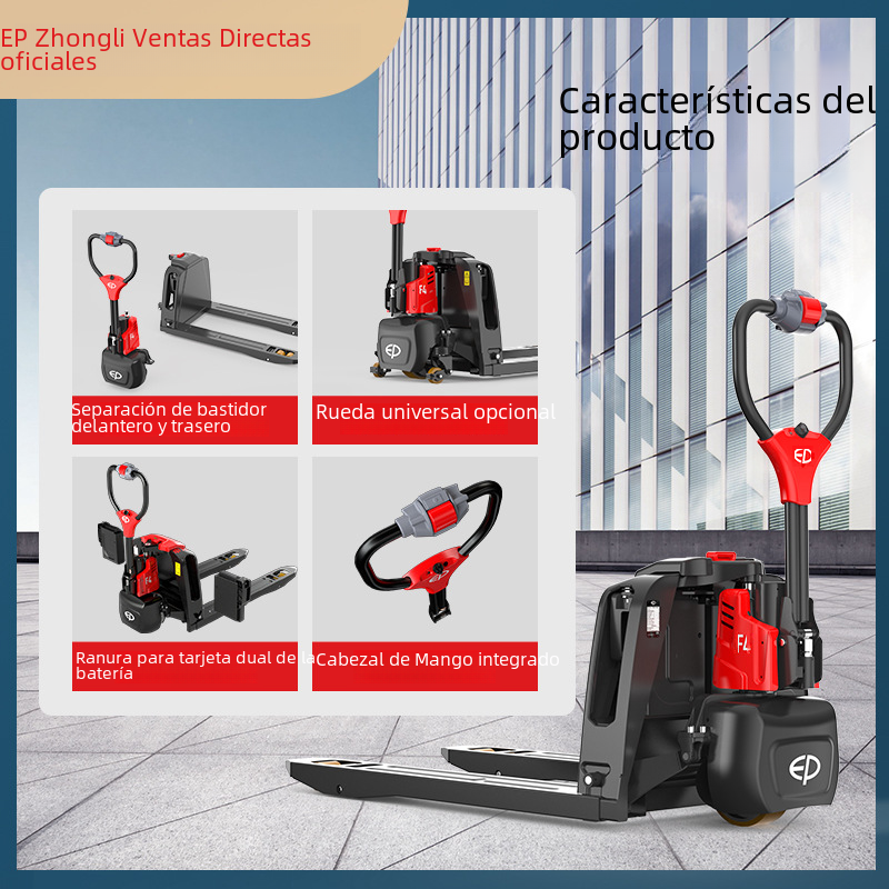 Oferta especial oficial Carretilla elevadora eléctrica Zhongli 2 toneladas 1,5 toneladas batería de ganado local transpaleta eléctrica vehículo hidráulico ganado eléctrico