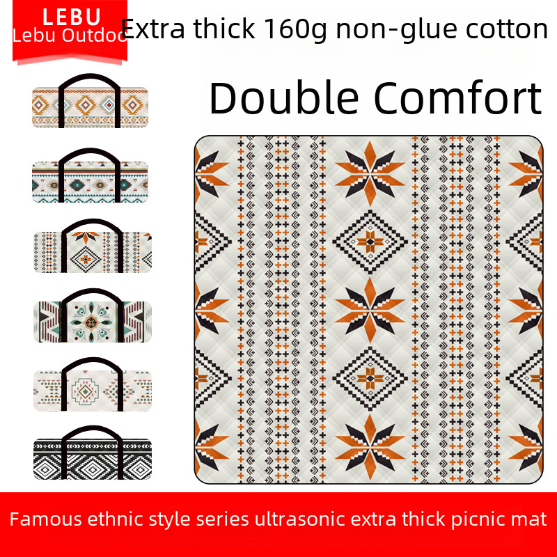 Super Thick 3*4 m Ultrasonic Famous Family Style Picnic Mat Damp-proof Mat Outdoor Camping Excursion Mat Floor Mat Aluminum Film Bottom