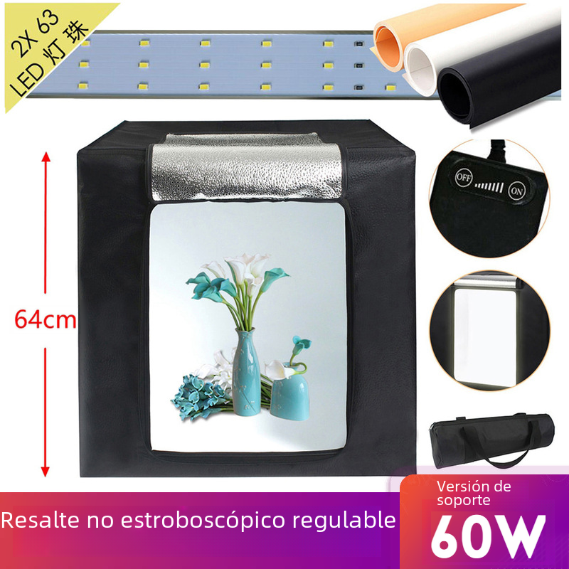 Estudio 60cm Mini pequeña foto plegable simple luz de relleno suave bodegón producto portátil caja de luz LED