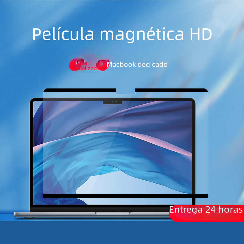 Protector de pantalla Macbook Air M2, película protectora de succión magnética de alta definición para ordenador portátil Digital Air15