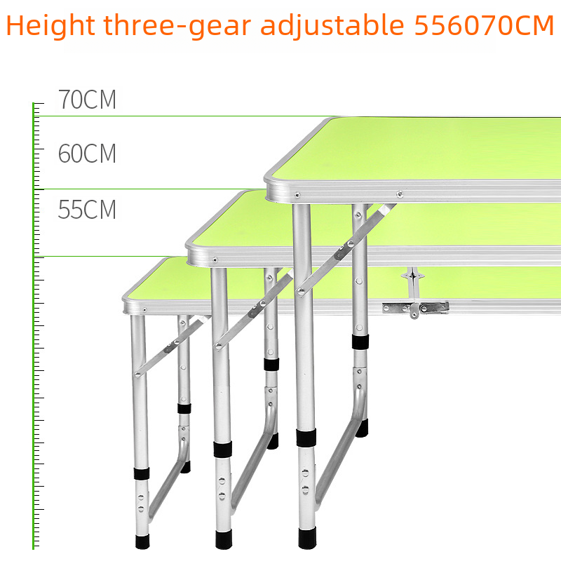 Outdoor foldable table aluminum picnic promotional stall table chair portable household simple table