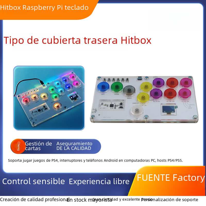 Lucha contra el teclado HITBOX Raspberry Pi SKY2040 cubierta trasera SOCD teléfono móvil Street Fighter 6 Arcade rockero PS5