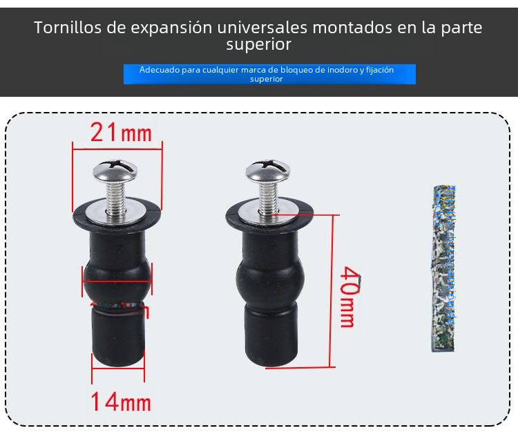 Tapa de inodoro de goma universal accesorios tapa de inodoro instalación tornillo de acero inoxidable perno de expansión de instalación superior inteligente