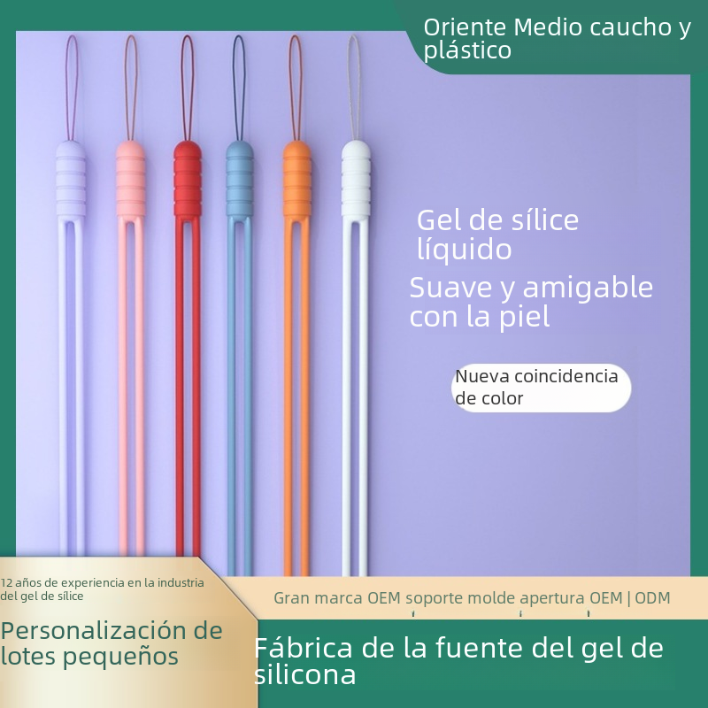 En stock al por mayor de teléfono móvil lanyard Speaker U disco auricular caja taza de agua Cordón de silicona líquida corta cuerda de mano de ventilador pequeño