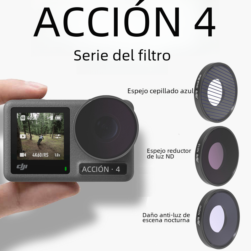 JUNESTAR adecuado para DJI acción 4 hilo instalación Dajiang deportes accesorios de la Cámara filtro