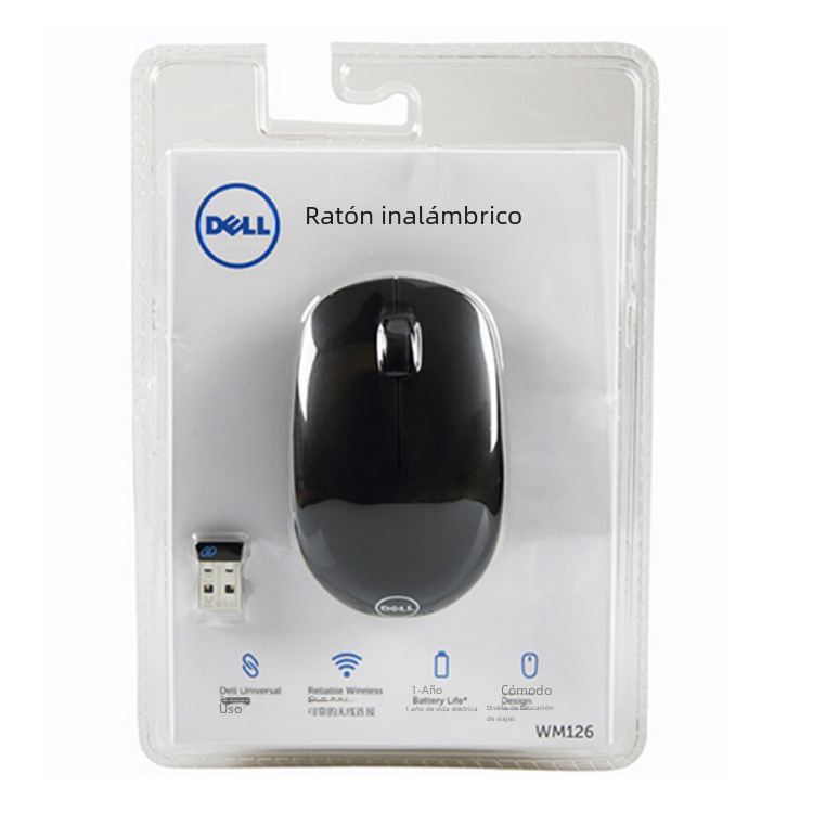 Aplicable a Dell portátil ratón inalámbrico de escritorio USB receptor de oficina de negocios en casa portátil WM126